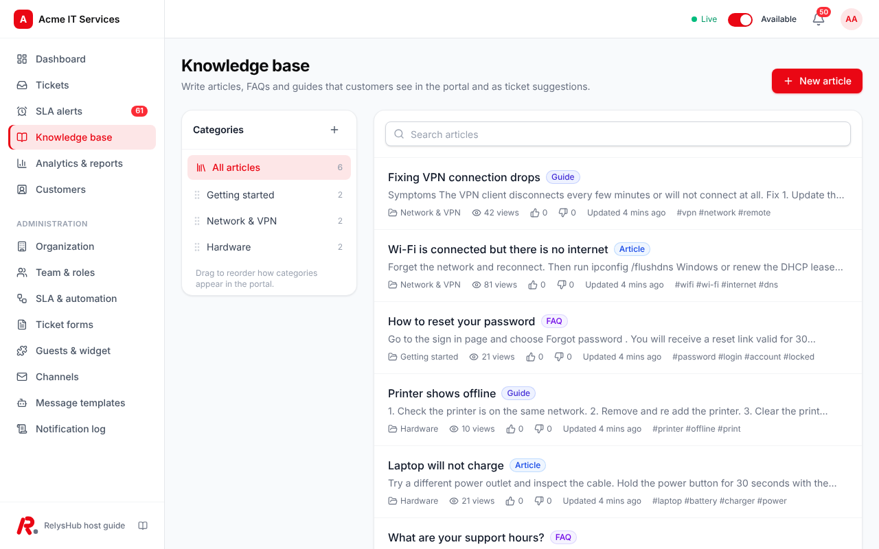 Knowledge base editor
